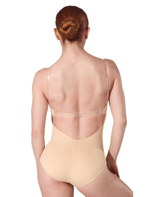 Capezio Nude Leotard w/ Clear Straps