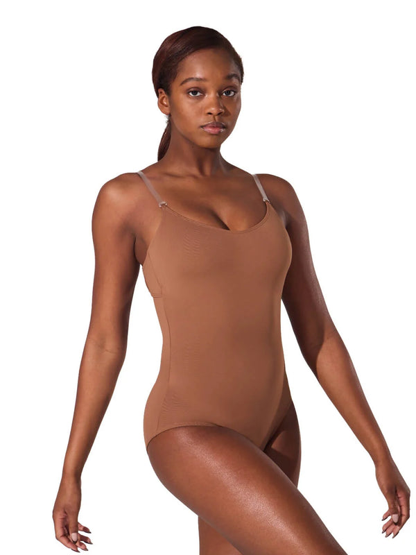 Capezio Nude Leotard w/ Clear Straps