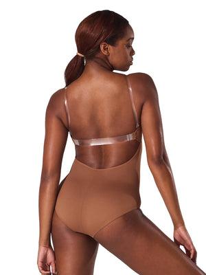 Capezio Nude Leotard w/ Clear Straps