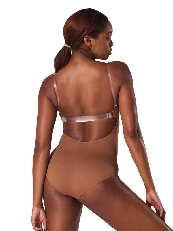 Capezio Nude Leotard w/ Clear Straps