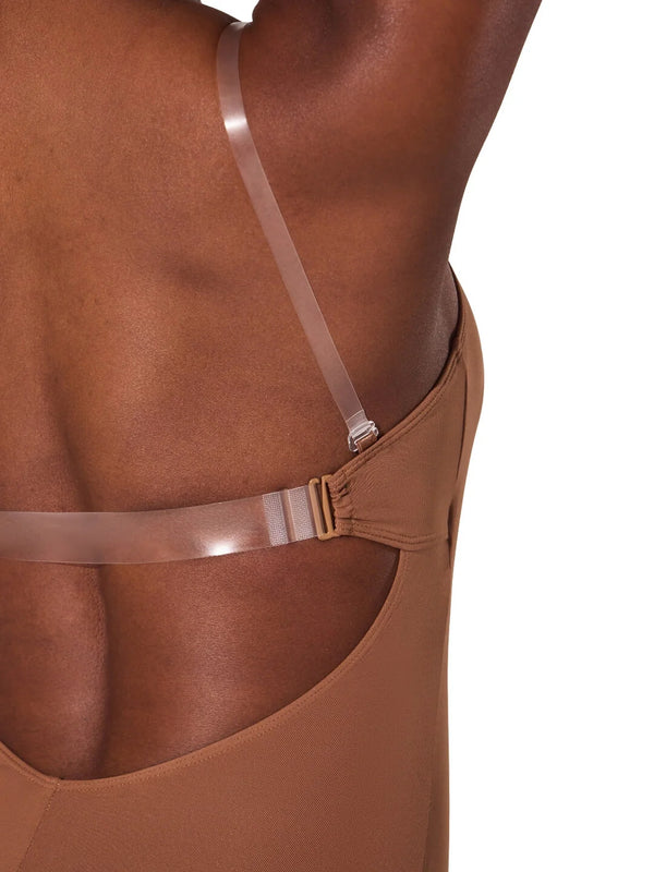 Capezio Nude Leotard w/ Clear Straps