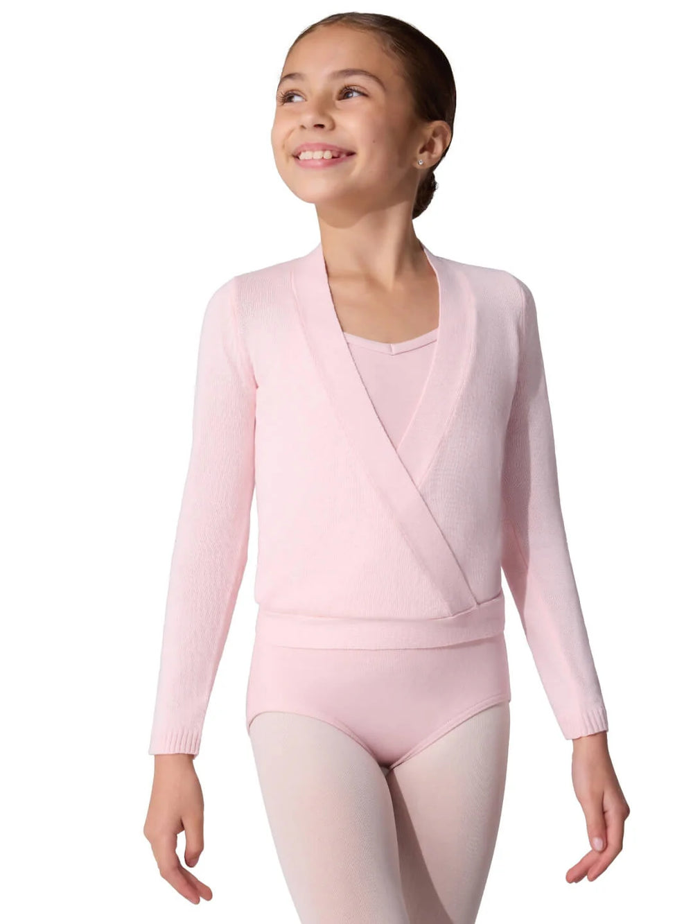 Capezio Child Pink Knit Wrap Sweater