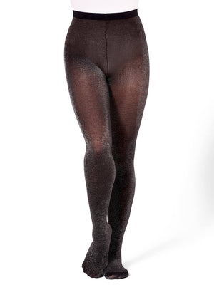 Capezio Adult Black Glitter Tights