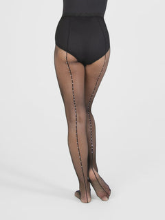 Body Wrappers Adult Rhinestone Back-Seam Fishnet Tights