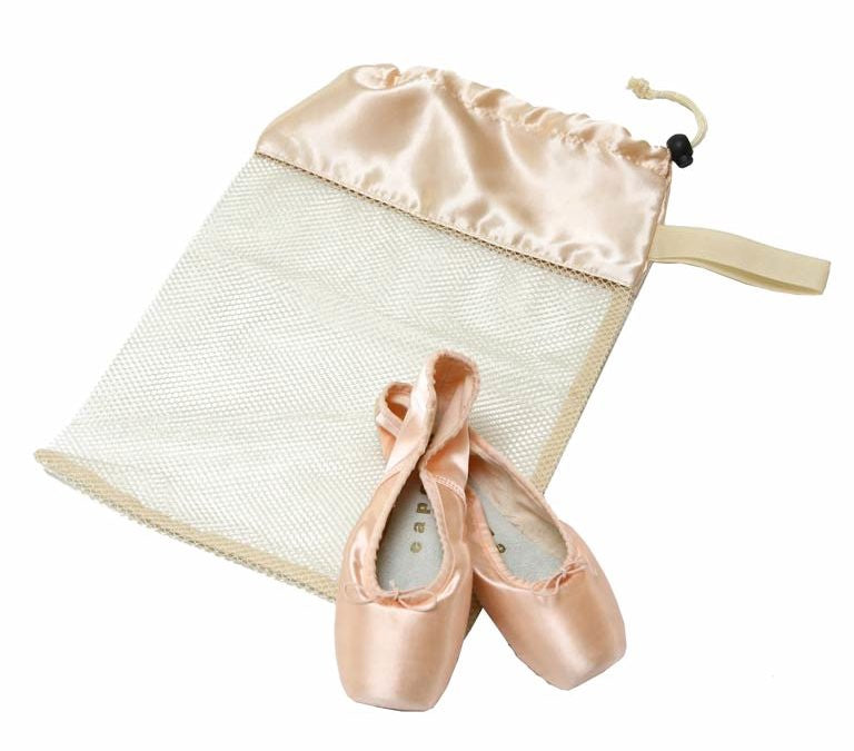 Horizon Dance Ivory Mesh Pointe Shoe Bag