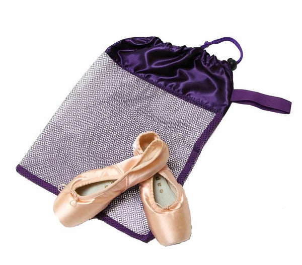 Horizon Dance Purple Mesh Pointe Shoe Bag