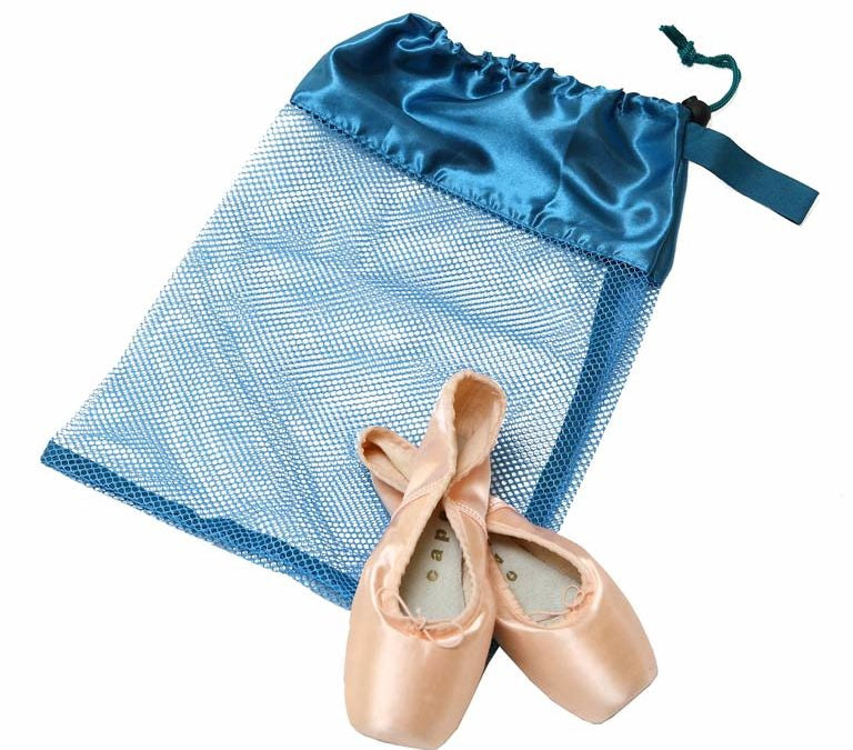 Horizon Dance Teal Mesh Pointe Shoe Bag