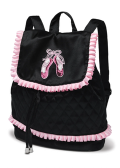 DNM B23500BLACK BACKPACK WITH PINK RUFFLES