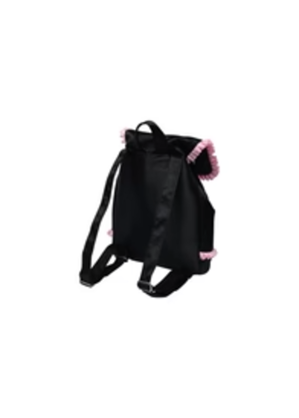 DNM B23500BLACK BACKPACK WITH PINK RUFFLES