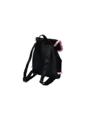 DNM B23500BLACK BACKPACK WITH PINK RUFFLES