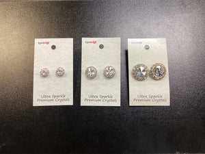 TYVM 11mm Ultra Sparkle Center Stone Earring