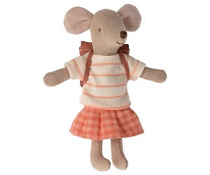 MAILEG TRICYCLE MOUSE W/MAGNETIC HANDS BIG SISTER W/BAG