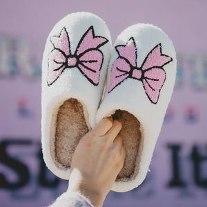 KATYDID LIGHT PINK BOWS SLIPPERS