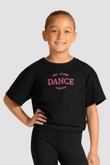 MIRELLA EAT SLEEP DANCE REPEAT CROP TOP