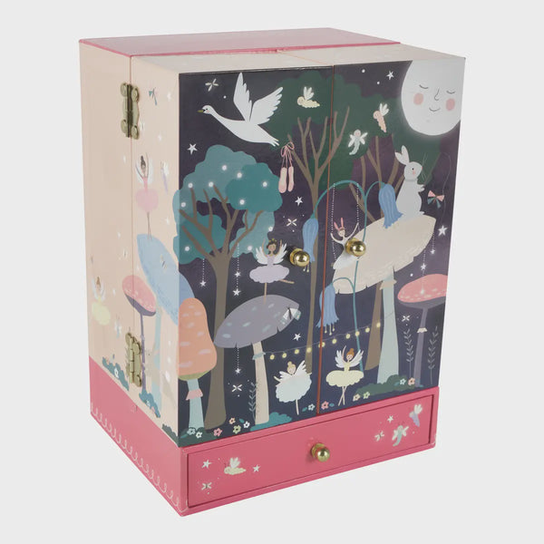 FLOSS & ROCK MUSICAL JEWELRY BOX WARDROBE W/DRAWER