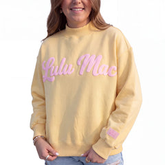 Lulu Mac Mock Neck Script Sweatshirt