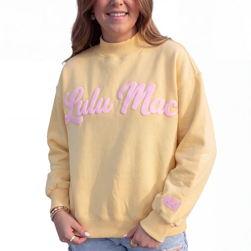 Lulu Mac Mock Neck Script Sweatshirt