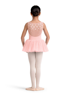 Mirella Scoop Neck Mesh Back Tank Leotard w/ Tutu