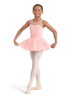 Mirella Scoop Neck Mesh Back Tank Leotard w/ Tutu