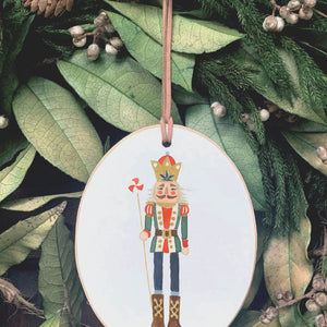 CLAIRMONT & CO  WOODEN NUTCRACKER ORNAMENT
