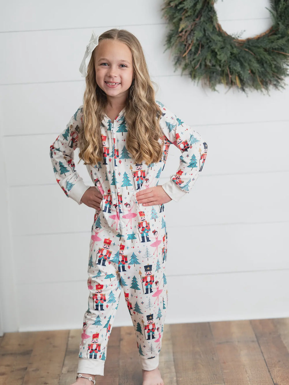 NUTCRACKER ZIP UP ONSIE PAJAMAS WITH HOOD