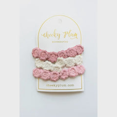 Cheeky Plum Embroidered Hair Clip Set