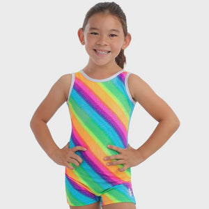Snowflake Designs Whimsy Rainbow Gym Biketard