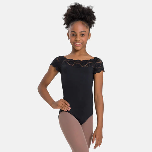 So Danca Child Lace Top Cap Sleeve Leotard