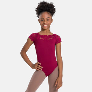 So Danca Child Lace Top Cap Sleeve Leotard