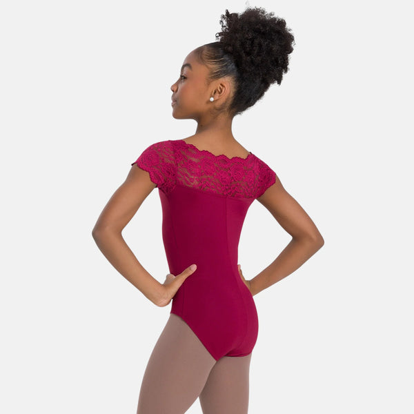 So Danca Child Lace Top Cap Sleeve Leotard