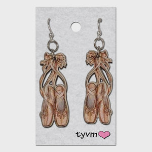 TYVM 32330 NATURAL WOOD DANGLE EARRINGS