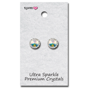 TYVM 11mm Ultra Sparkle Center Stone Earring