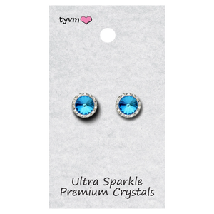 TYVM 11mm Ultra Sparkle Center Stone Earring