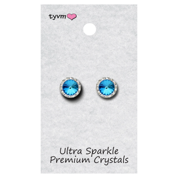 TYVM 11mm Ultra Sparkle Center Stone Earring