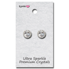 TYVM 11mm Ultra Sparkle Center Stone Earring