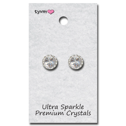 TYVM 11mm Ultra Sparkle Center Stone Earring