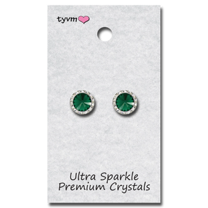 TYVM 11mm Ultra Sparkle Center Stone Earring
