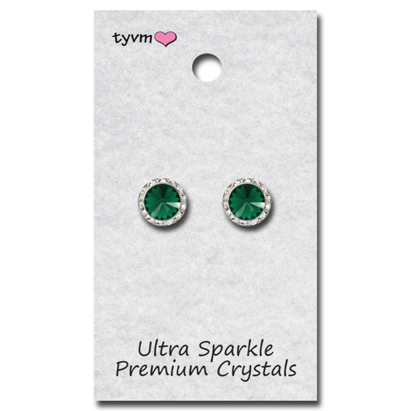 TYVM 11mm Ultra Sparkle Center Stone Earring