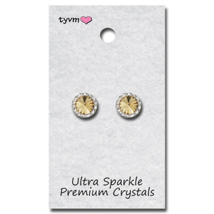 TYVM 11mm Ultra Sparkle Center Stone Earring