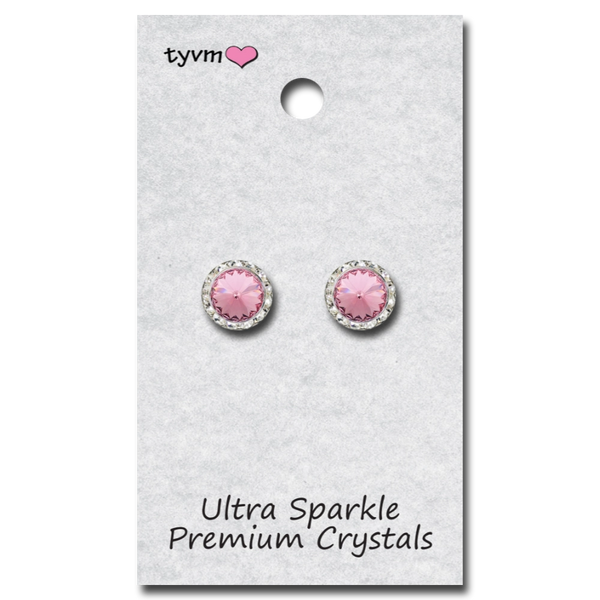 TYVM 11mm Ultra Sparkle Center Stone Earring