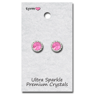 TYVM 11mm Ultra Sparkle Center Stone Earring