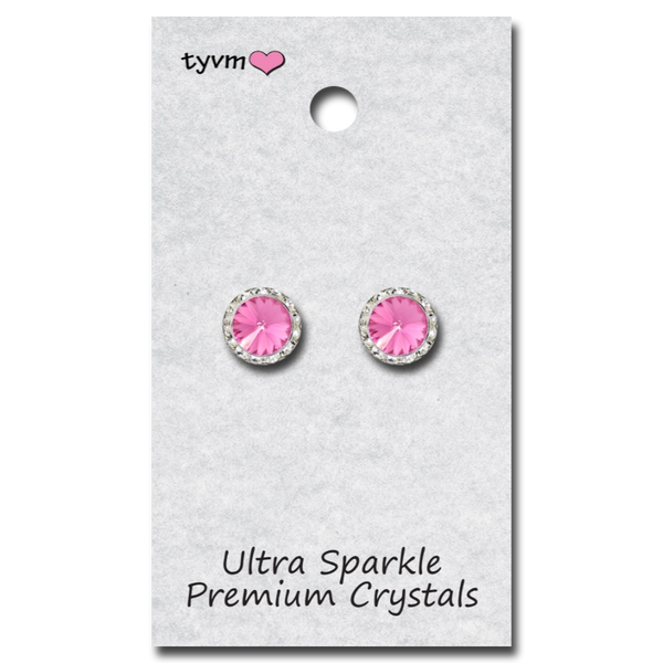 TYVM 11mm Ultra Sparkle Center Stone Earring