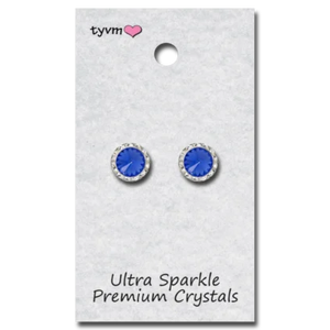 TYVM 11mm Ultra Sparkle Center Stone Earring