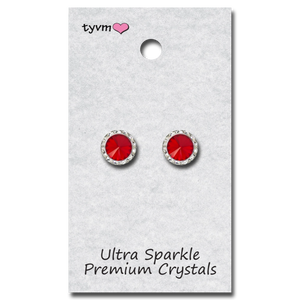 TYVM 11mm Ultra Sparkle Center Stone Earring