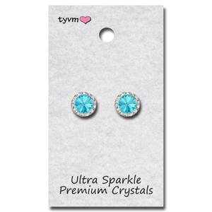TYVM 11mm Ultra Sparkle Center Stone Earring