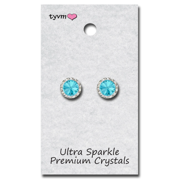 TYVM 11mm Ultra Sparkle Center Stone Earring