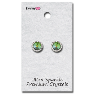 TYVM 11mm Ultra Sparkle Center Stone Earring