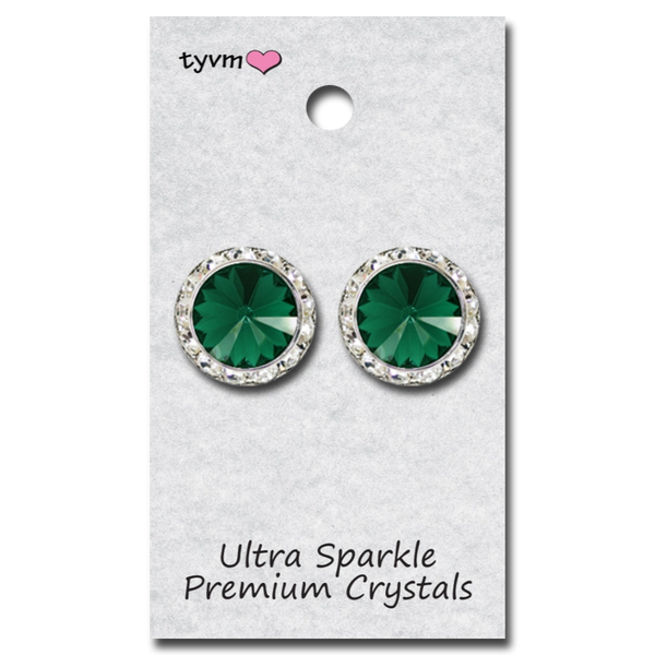 TYVM 20mm Ultra Sparkle Center Stone Earring