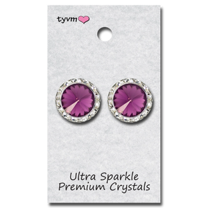 TYVM 20mm Ultra Sparkle Center Stone Earring