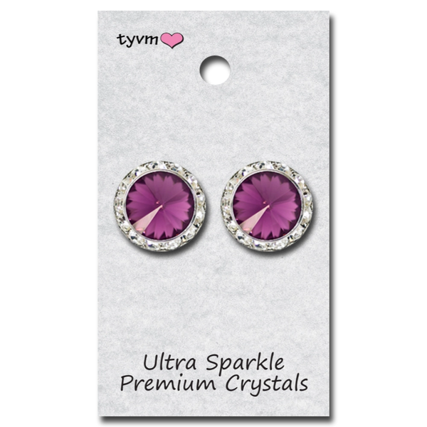 TYVM 20mm Ultra Sparkle Center Stone Earring